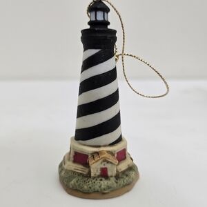 vintage 90s Cape HATTERS Geo Z LEFTON Lighthouse Christmas Holiday Ornament